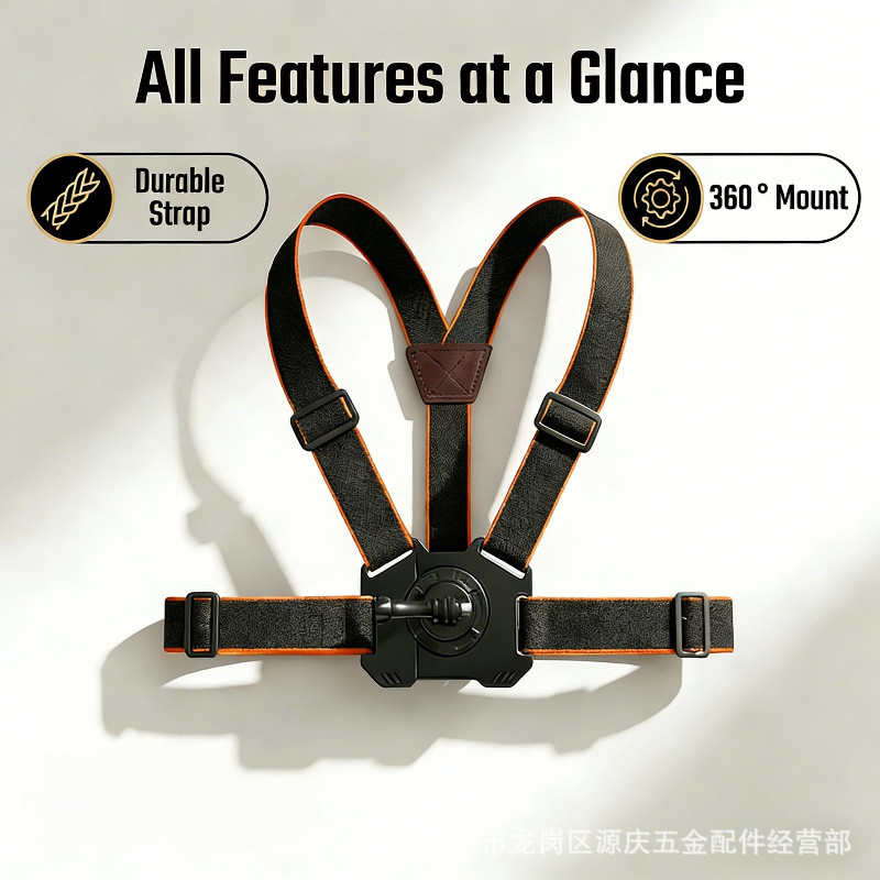 GOPRO GOPRO GOPRO Máy ảnh thể thao đa năng Dây đeo ngực Giá đỡ phổ thông Người đầu tiên góc nhìn Ves