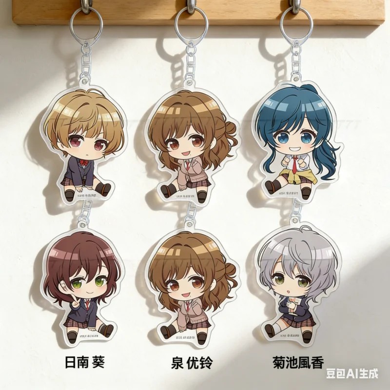 Móc khóa Acrylic Anime Jaku-Chara Tomozaki-kun Hinami Aoi Nanami Minami Kikuchi Fuuka mô hình mica t