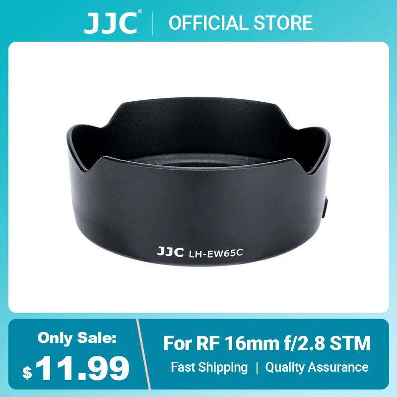 JJC EW 65C RF 16mm Lens Hood Có Thể Đảo Ngược Cho Canon RF 16mm F2.8 STM Ống Kính Cho EOS R5 R6 R7 R