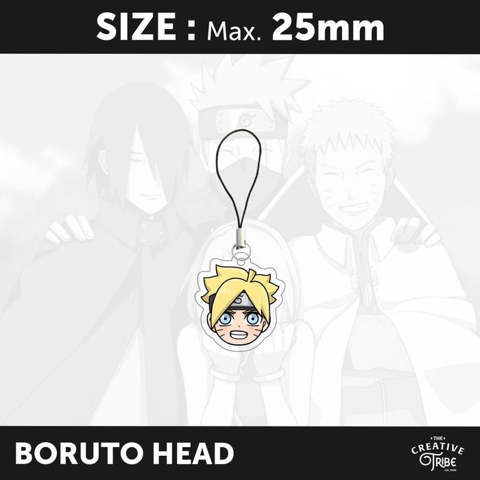 Boruto Head - Gantungan HP / FD Akrilik 3mm - Aksesoris Tali Charm - Boruto Head, max 25mm