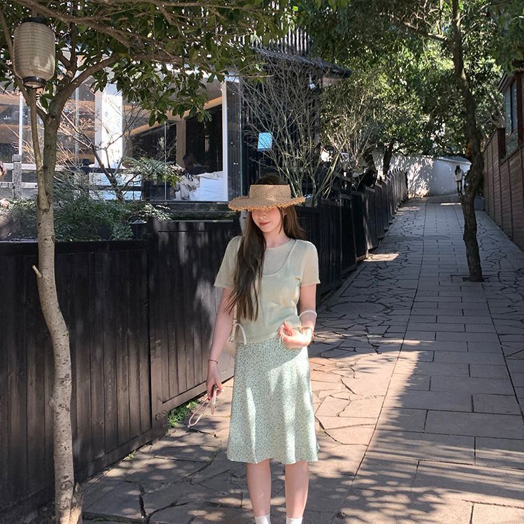 Quần Áo Nữ MUXI - Váy Đuôi Cá Phong Cách Hàn Quốc Hoa Tươi, Thích Hợp Cho Mùa Hè