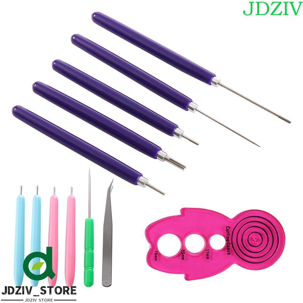 JENNIFERDZ 12 Bộ Kim Quilling, Giấy Có Rãnh Quilling Giấy Uốn Giấy Dụng Cụ Quilling, Dải Giấy Nhiều 