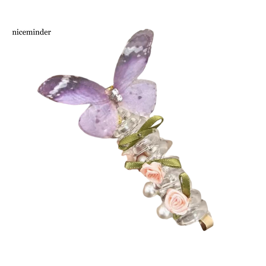 ZNCE _ Braid Accessories Băng đô xoắn ốc 4 dây buộc tóc xoắn ốc có trang trí hình con bướm hoa – Dây