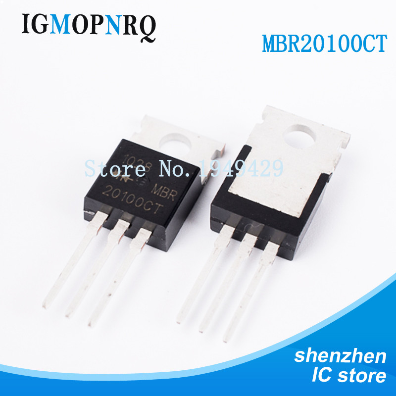 10 Cái / lốc MBR20100CT MBR20100 MBR20100C MBR20100G B20100G Bộ chỉnh lưu Schottky 20A 100V TO-220 m