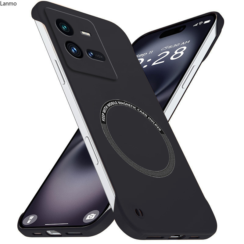 Mỏng Từ Tính Không Khung Cho VIVO iQOO 10 Pro iQOO10 10Pro V2218A Ốp Điện Thoại Matte Chống Trầy Xướ