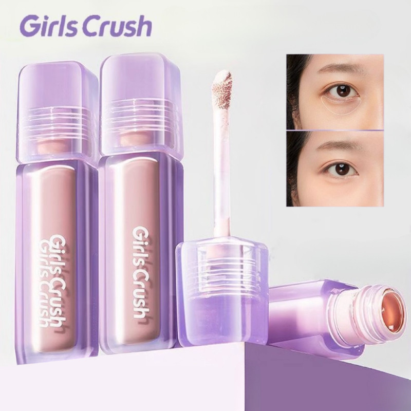 GIRLS CRUSH Concealer Velvet Facial Concealer Brighten Cover Flaw Dark EYE Circles Dưỡng ẩm Kem che 