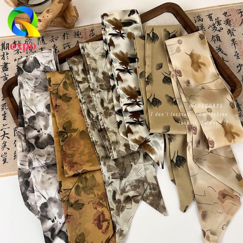 Khăn Lụa Dài và Dây Buộc Tóc Phong Cách Thanh Lịch