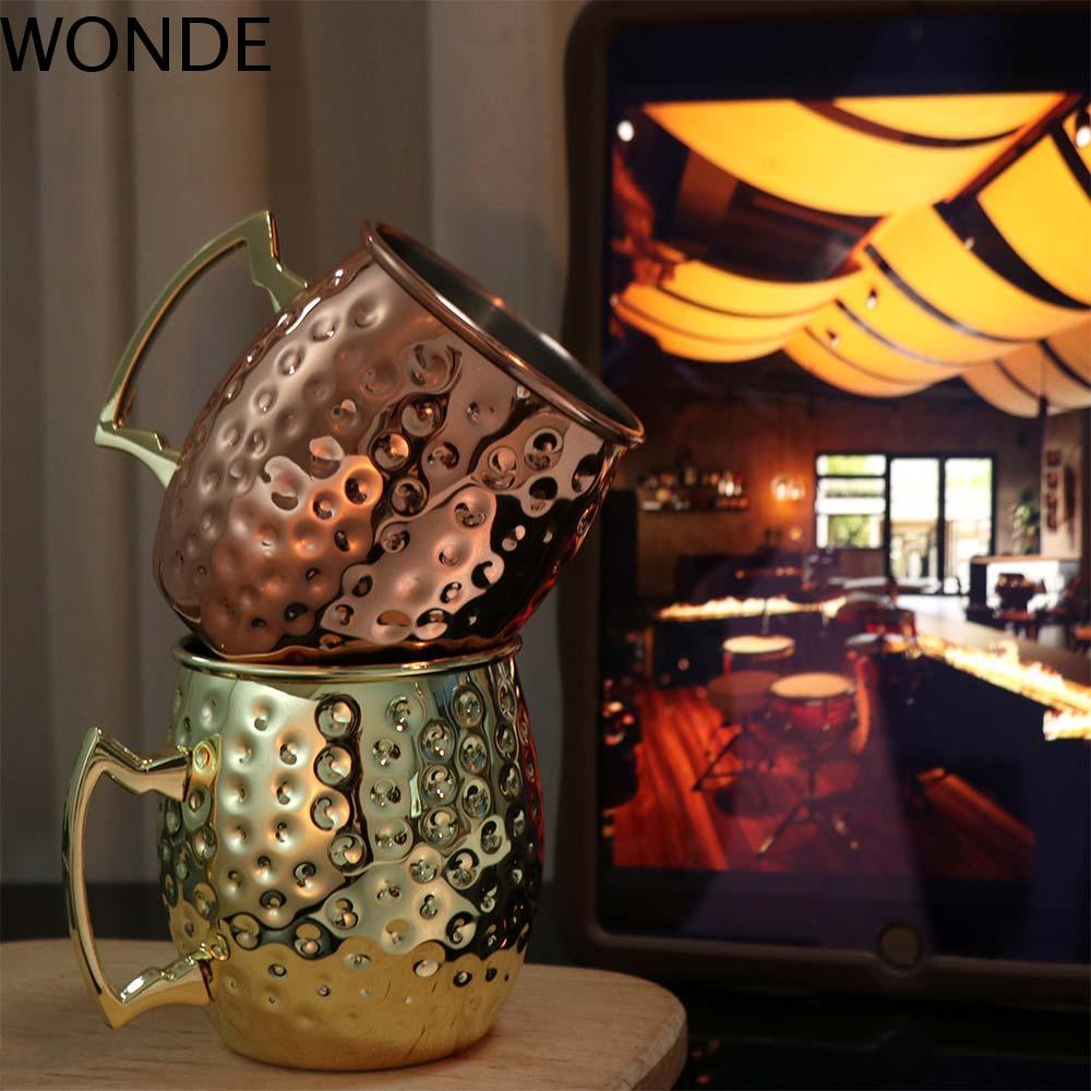 Cốc thép không gỉ WONDE, Nga Drinkware Moscow Mule Mug, Cốc bền Thanh công cụ Cốc bia Nhà