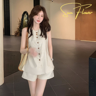 Oder-Bộ Quần Short Gilê Cao Cấp Đi Làm Đơn Giản Bộ Hai Chiếc Tôn Dáng Gầy Thời Trang Phong Cách Hàn Quốc Thân Hình N