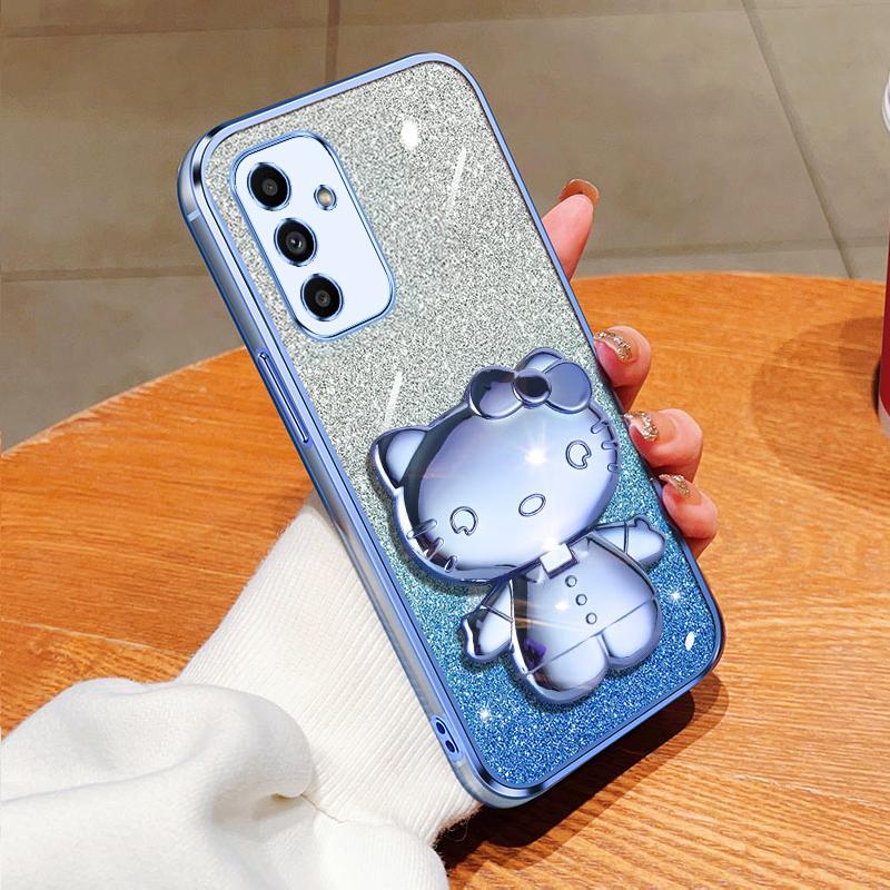 Dành Cho Samsung A57 5G Ốp Lưng Hoạt Hình Gương Giá Đỡ Bling SoftCase TPU Ốp lưng Di Động Cho Samsun