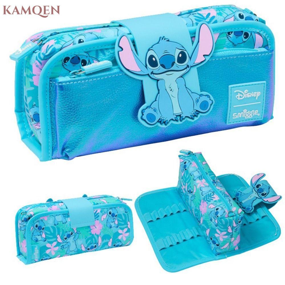 Túi đi học KAMQEN Stitch, Bút chì Smiggle chính hãng Túi đi học trẻ em, Vải di động Ba lô hoạt hình 