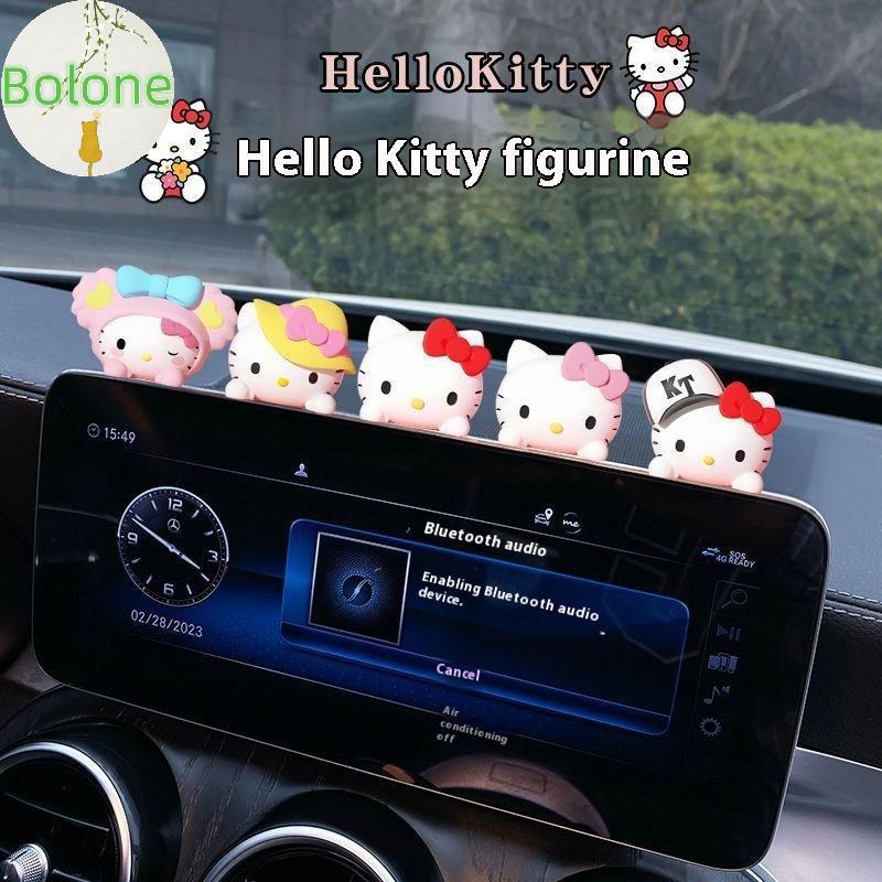 Bolone 1 Bộ Đồ Trang Trí Kawaii Hello Kitty 3D Xe Dễ Thương Chống Thấm Nước Có Thể Tháo Rời Hoạt Hìn