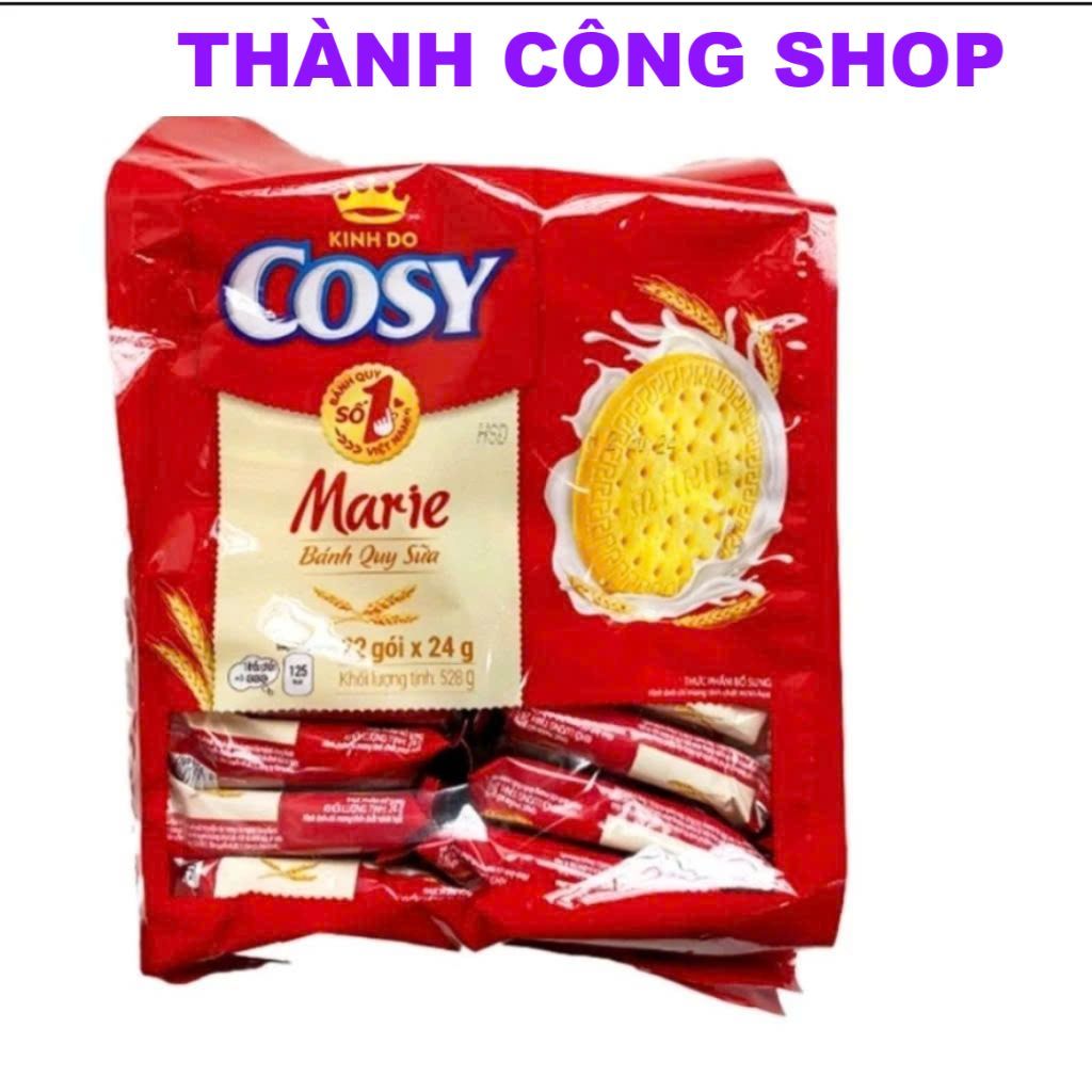 ( Giá sỉ 4 Gói) Bánh quy sữa Marie Cosy Kinh Đô túi to 480g, Bánh cosy.