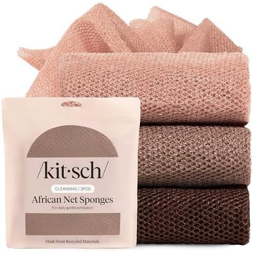 Kitsch African Net Sponge – Tẩy tế bào chết toàn thân để làm sạch & Tẩy tế bào chết nhẹ nhàng hàng n