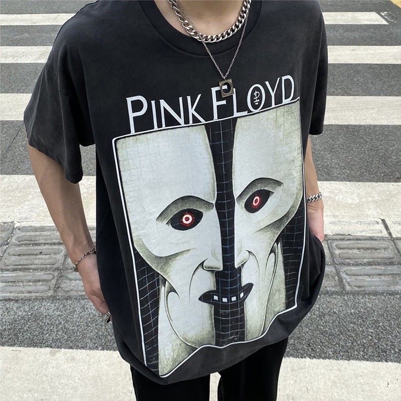 G1ED Vintage White Ghost VTG Justin Bieber Style Casual High Street Summer Loose Short Sleeve T Shir