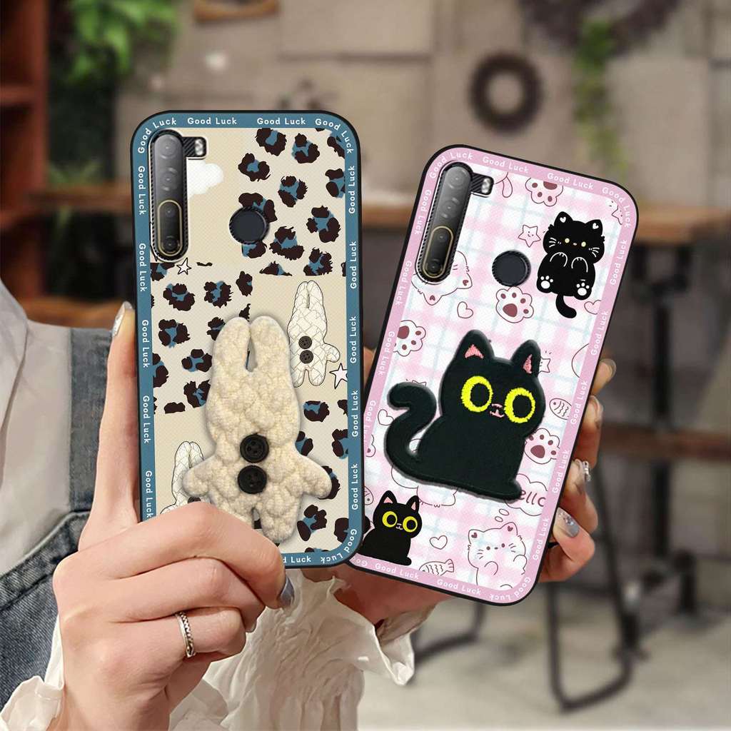 Ốp Điện Thoại Hoạt Hình Sang Trọng Cho HTC Desire 20 Pro / D20 Pro Thêu Bền Chống Va Đập Miếng Dán V