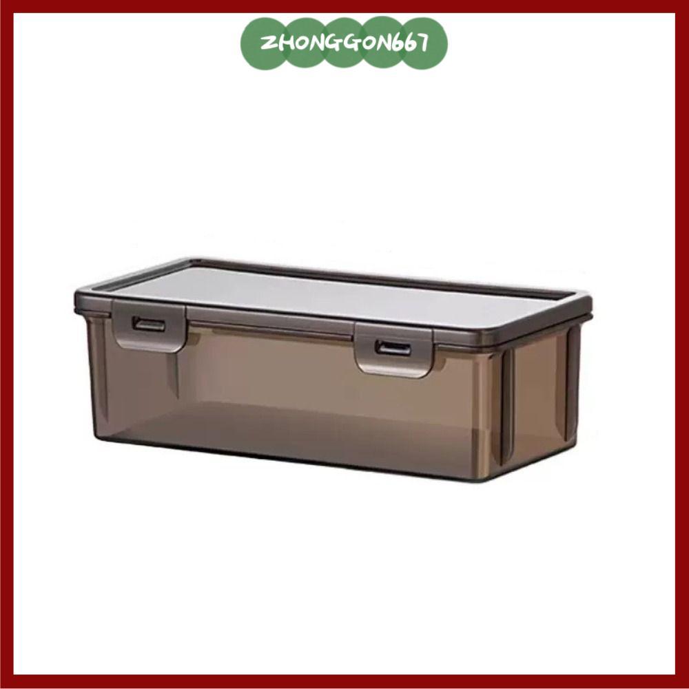 ZHONGGON67 Bút Chì, Hộp Bút Đa Năng Nhựa, Hộp Bảo Quản Văn Phòng Phẩm Màu Đen Trong Suốt Chất Lượng 