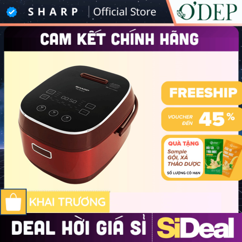 Nồi cơm điện cao tần cảm ứng Sharp 1.8L KS-IH191V-RD - SIDEAL SIA