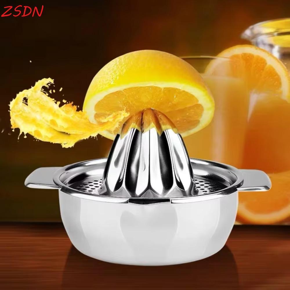 ZSDN Lemon Orange Manual Fruit, Filter Juicer 304 Stainless Stee Hand Pressing Juice Maker, Bền Với 