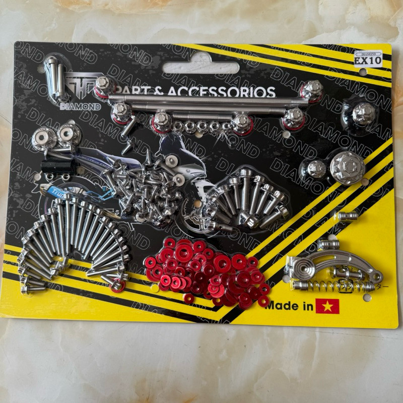 [ Ảnh Thật ][ Tặng Lông Đền ] Full xe Ex10 / Bộ ốc xe Ex2010 mẫu Salaya( Có VIDEO)