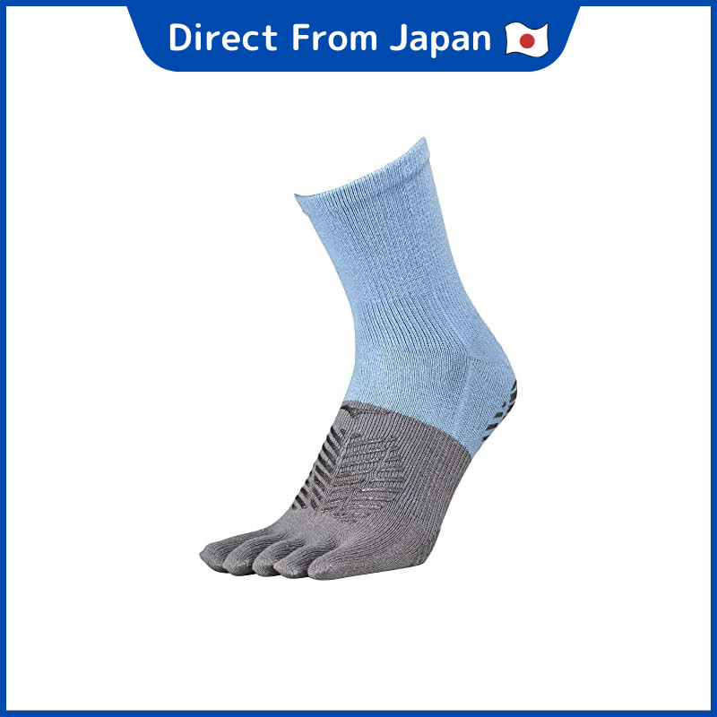 [Mizuno] Soccer Wear Zero Glide Short Socks 5-Toe Grip P2MX2510 Sax 23.0-25.0 cm