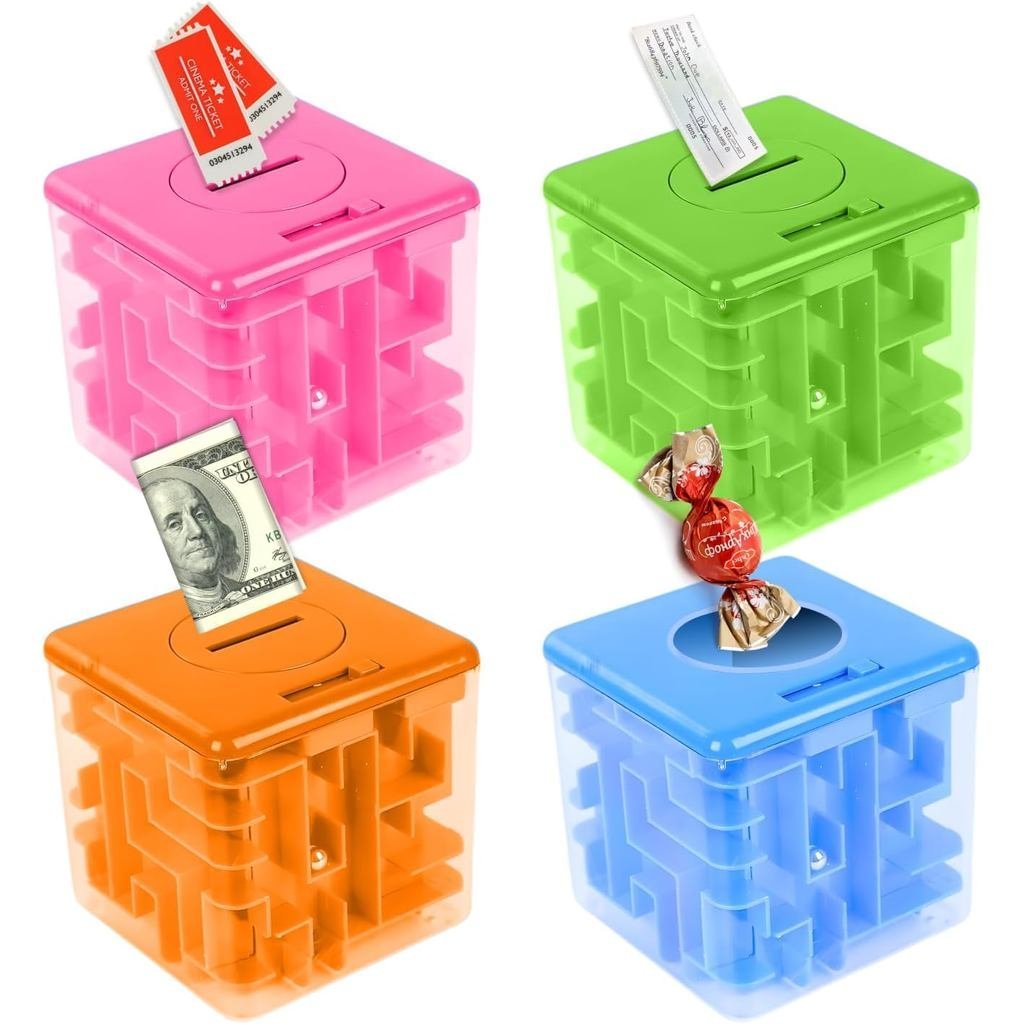 4 Gói Hộp Xếp Hình Mê Cung Tiền, Hộp Quà Tặng Tiền Mặt Bật Lên, Hộp Xếp Hình Tiền Cho Quà Tặng Tiền 