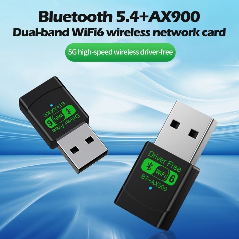 Elough AX900 USB WiFi 6 Bluetooth 5.4 Adapter 2in1 Dongle Băng tần kép 2.4G & 5GHz Mạng USB Bộ thu W