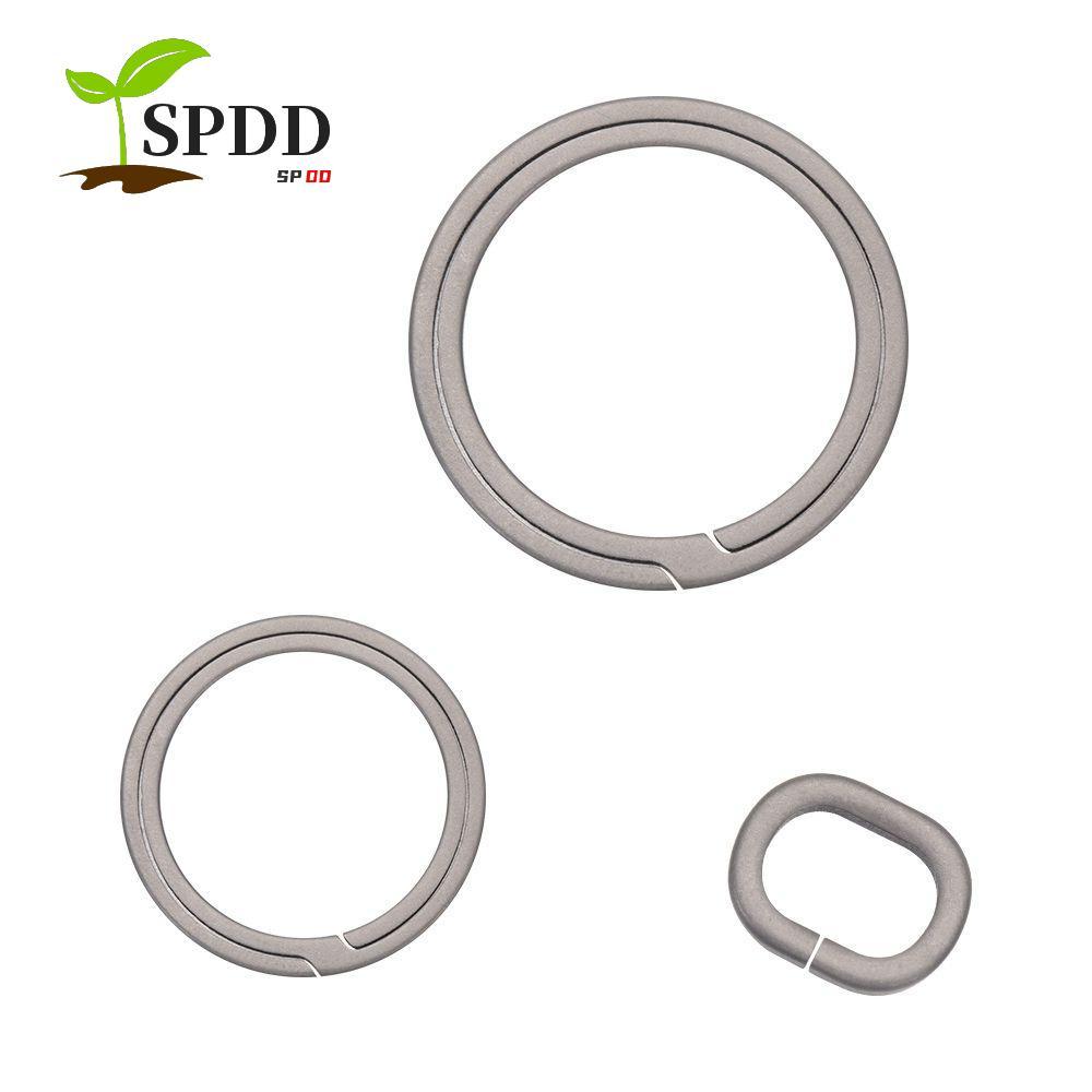 SPDD Titan Chìa Khóa Bền DIY Hợp Kim Titan Keyfobs EDC Siêu Nhẹ Mặt Dây Chuyền Nhẫn Nam Quà Tặng Khó