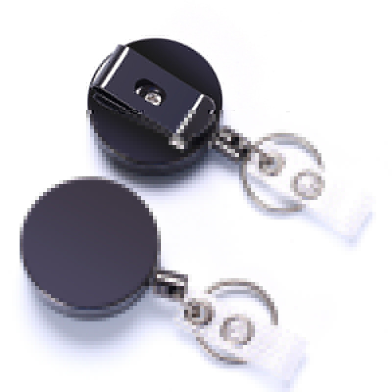 Spot Goods#Zinc Alloy4cm Gun Black Gray Strong Retractable Easy-Pull Buckle Easy-Pull Keychain Hangi