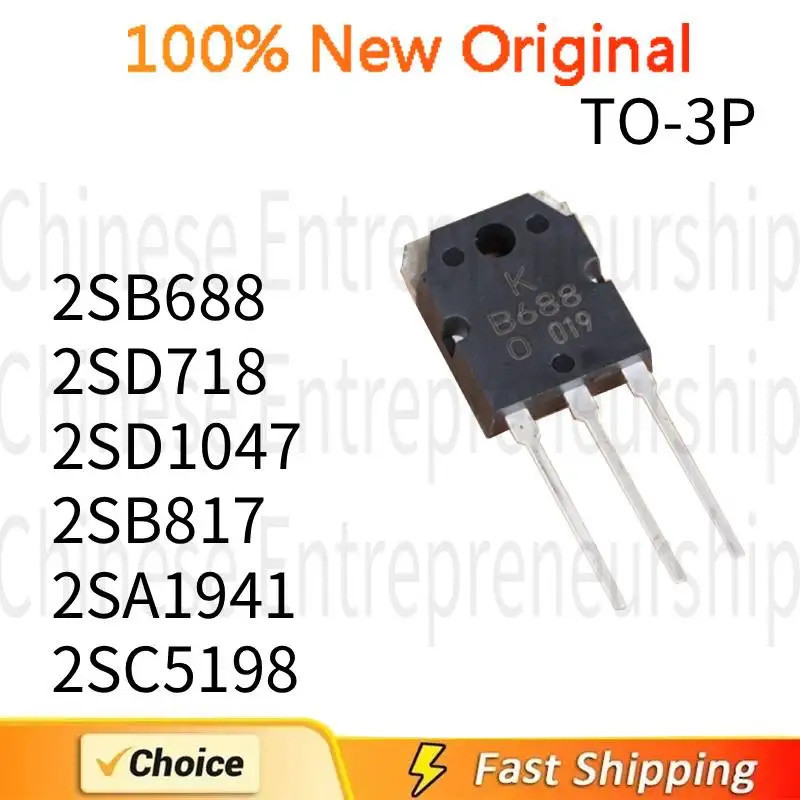 5 Chiếc 2SB688 2SD718 2SD1047 2SB817 2SA1941 2SC5198 TO-3P Hiệu Ứng Trường Transistor