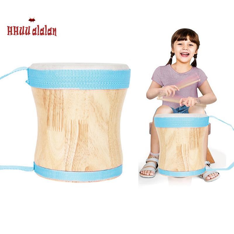 Bộ trống gỗ Bộ trống Djembe Bộ trống Djembe dành cho giáo dục sớm và bộ gõ trẻ em (Xanh dương)