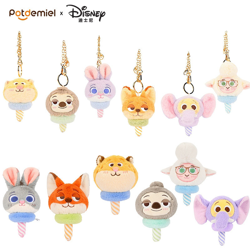 【Ready Stock】 Judy Nick Cotton Candy Doll Leopard Officer Lightning Pendant Plush Toy 5I5A