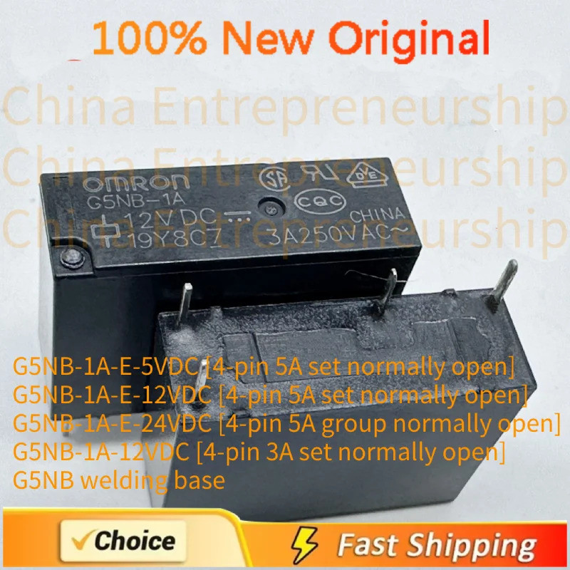 5 CÁI G5NB-1A-E-5VDC 12VDC 24VDC [Nhóm 4 chân 5A thường mở] G5NB-1A-12VDC Bộ 4 chân 3A thông thường 