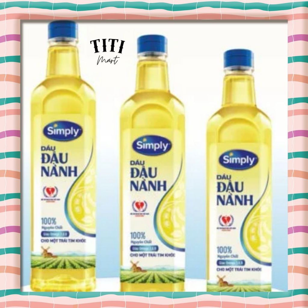 Dầu Ăn Đậu Nành Simply 1L / Mezan Gold 1L – Dầu Đậu Nành Tinh Lọc Cao Cấp, An Toàn Cho Gia Đình