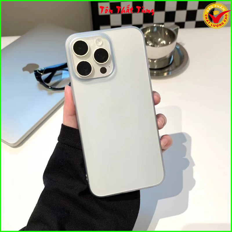 Ốp Lưng PC cứng lưng mờ iphone 13, IP 13 Pro, IP 13 Pro Max ... lỗ lớn nhựa PP cao cấp