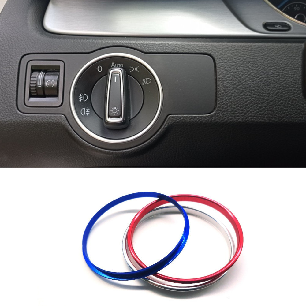 Công tắc đèn pha ô tô Khung trang trí Vòng kim loại cho Volkswagen VW PQ35 PQ46 Golf Jetta MK5 MK6 P