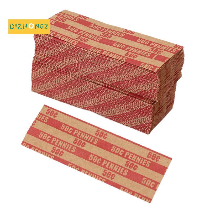 100 CÁI Penny Coin Wrappers Penny Tay áo Penny Giấy phẳng Penny Rolls Wrappers