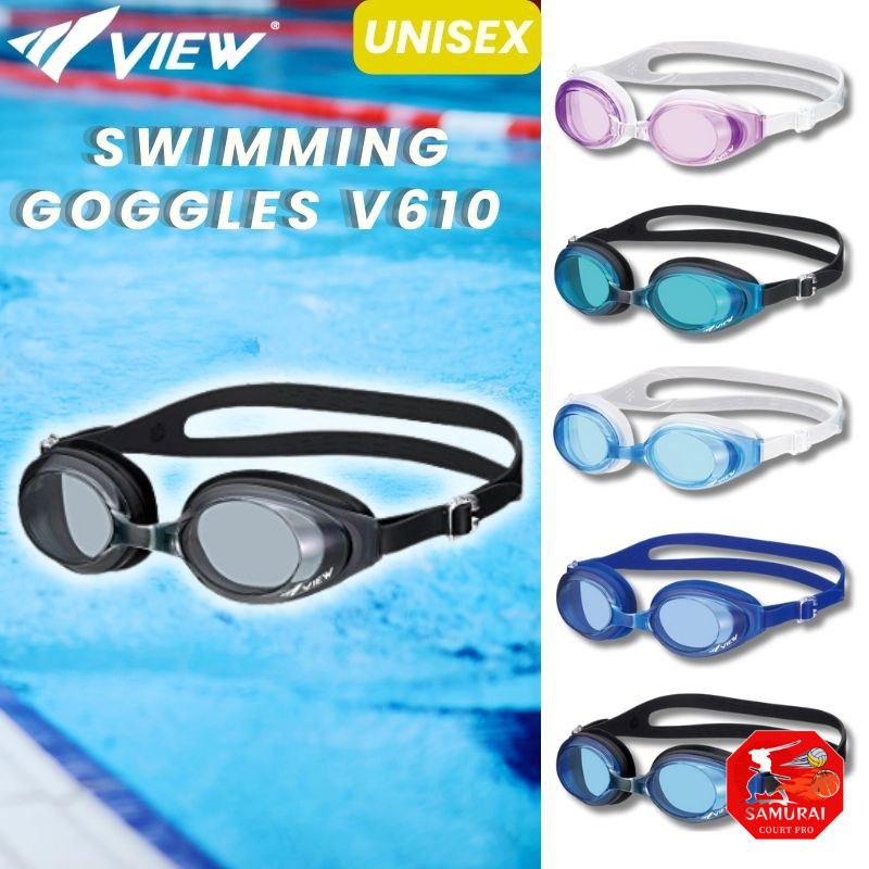VIEW Swimming Goggles Made in Japan Fitness Swimming Goggles UV Protection Anti-Fog Soft Silicone Un