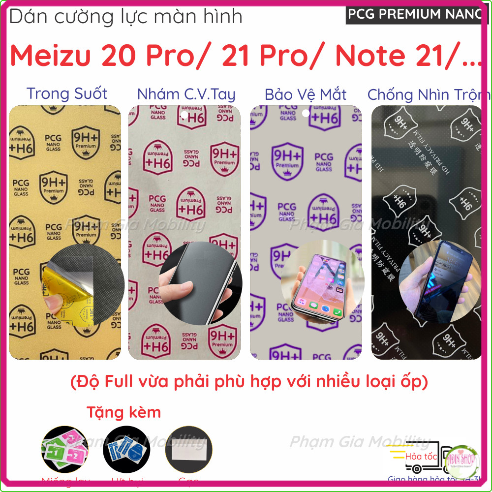 Dán cường lực màn hình dành cho Meizu 20 Classic Pro 21 Note Mblu 21 22 Pro Lucky 08 loại nano dẻo t