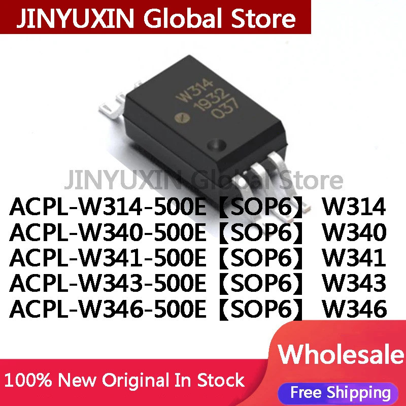 5 CÁI ACPL-W314-500E W340 W341 W343 W346 W314 SOP-6 IC Còn Hàng Bán Buôn