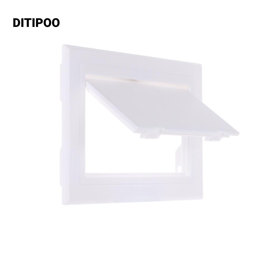 Tấm che nắp mở DITIPOO, Cửa bảng điều khiển truy cập bằng nhựa có thể tháo rời, Khóa cửa hộp Cửa tường màu trắng Cửa ra vào trần treo tường