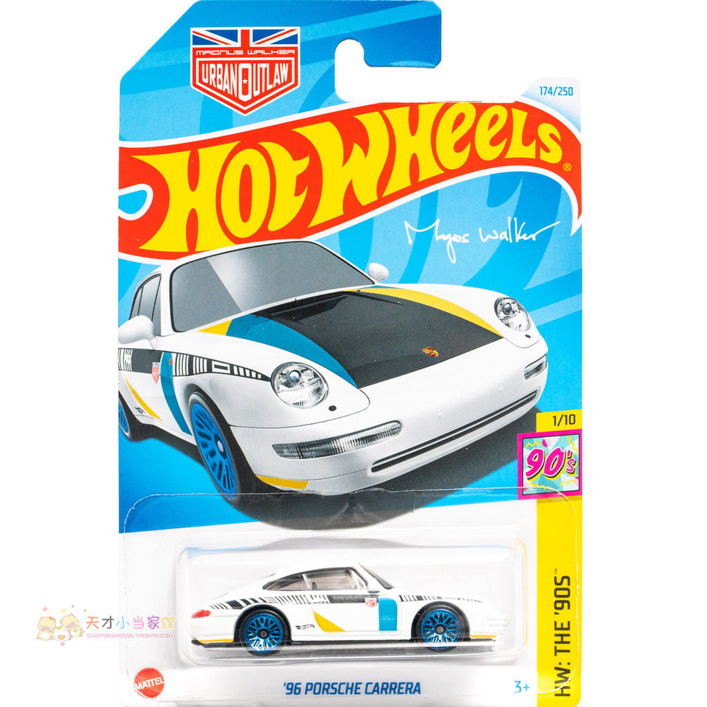 Không. 174 '96 PORSCHE CARRERA PORSCHE Trắng Hot Wheels HW THE' 90S 'Series