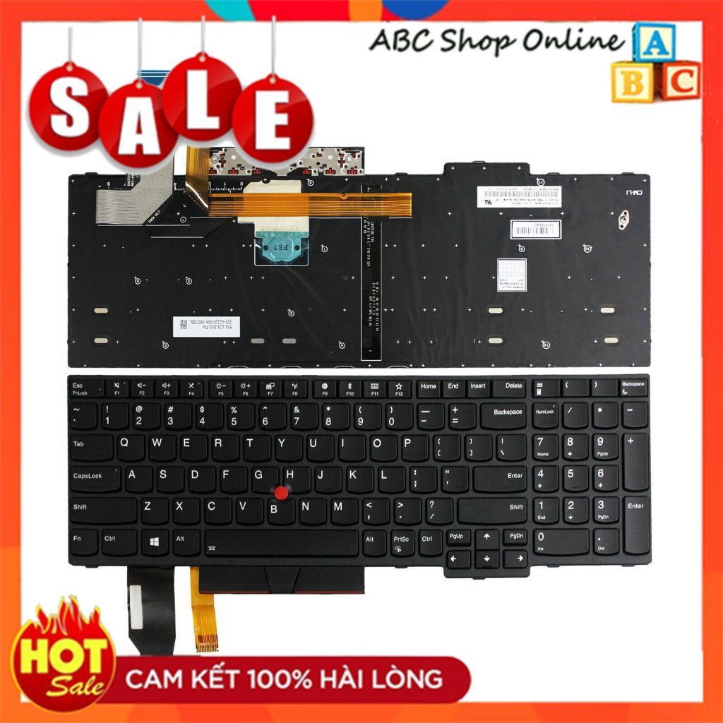 Bàn Phím Laptop Lenovo ThinkPad E580 E590 T590 P52 P53 P53s P72 P73 - Keyboard Laptop Chuẩn US