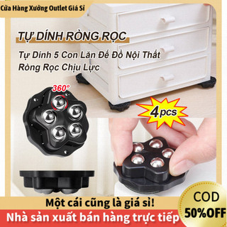 【COD】Bánh xe vạn hướng có bi thiết kế xoay 360 độ trơn tru, chịu tải trọng cao, di chuyển thiết bị nặng dễ dàng.