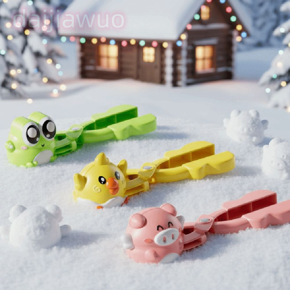 DAIJI Snowball Maker, Chick Frog Snowball Clip Toy, Tongs Piglet Snow Mold Chơi mùa đông