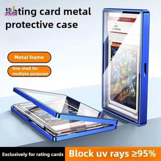 JESJELIU Hộp đựng thẻ giao dịch JESJELIU, Hộp đựng thẻ PSA / CGC hợp kim nhôm chống trầy xước, Hộp trưng bày bộ sưu tập Khung kim loại nhiều màu được phân loại Bảo vệ tay áo thẻ