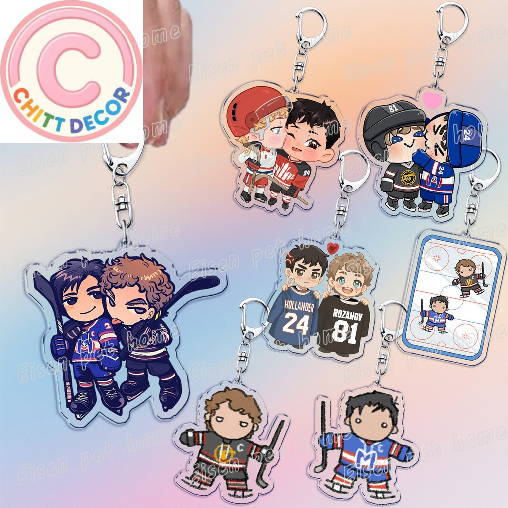 Móc Khóa Phụ Kiện Móc khóa gia nhiệt hoạt hình dễ thương móc khóa ilya rozanov BL khúc côn cầu Shane