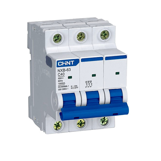 (Freeship) Cầu dao, aptomat MCB an toàn NXB-63 3P với dãy 10A - 63A , 220 VAC Hãng Chint ( Hàng chín