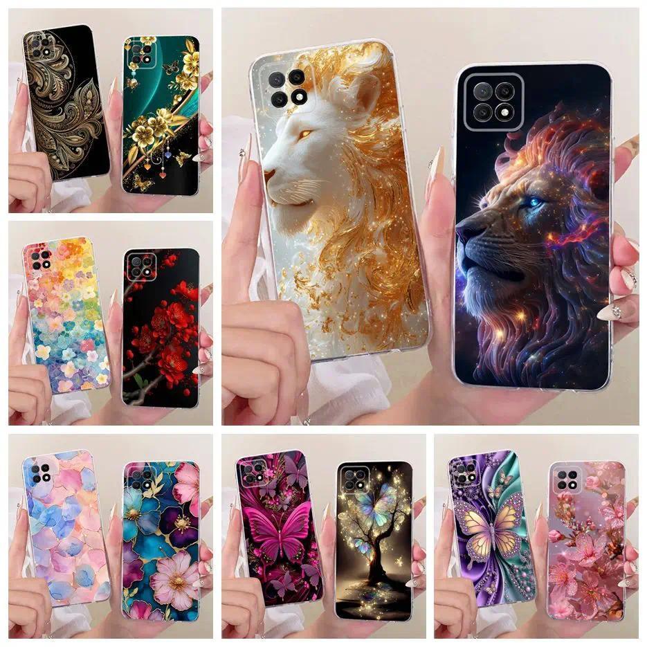 Dành Cho Oppo A73 5G Ốp Lưng Sư Tử Dễ Thương Sơn Thời Trang Silicon Trong Suốt Mềm Mỏng Ốp Lưng Điện