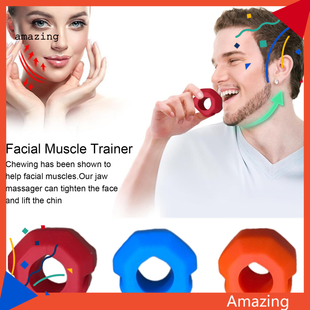 [AM] Silicone Jawline Shaper Silicone Jaw Trainer Silicone Jaw Trainer Bóng tập thể dục cho nam nữ –